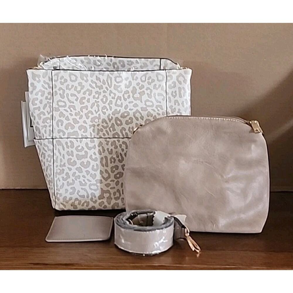 3 Piece Set: Jen & Co Cheetah Print Vegan Leather Purse Set